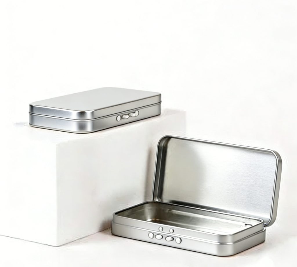 Hinged Lid Tin Containers