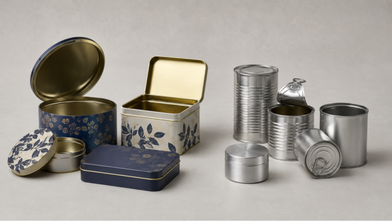 A practical comparison of decorative metal tins and sealed tin cans for food, gifts, and branded retail packaging.